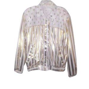 Vintage Rainbow Collection Gold Stars and Stripes Windbreaker